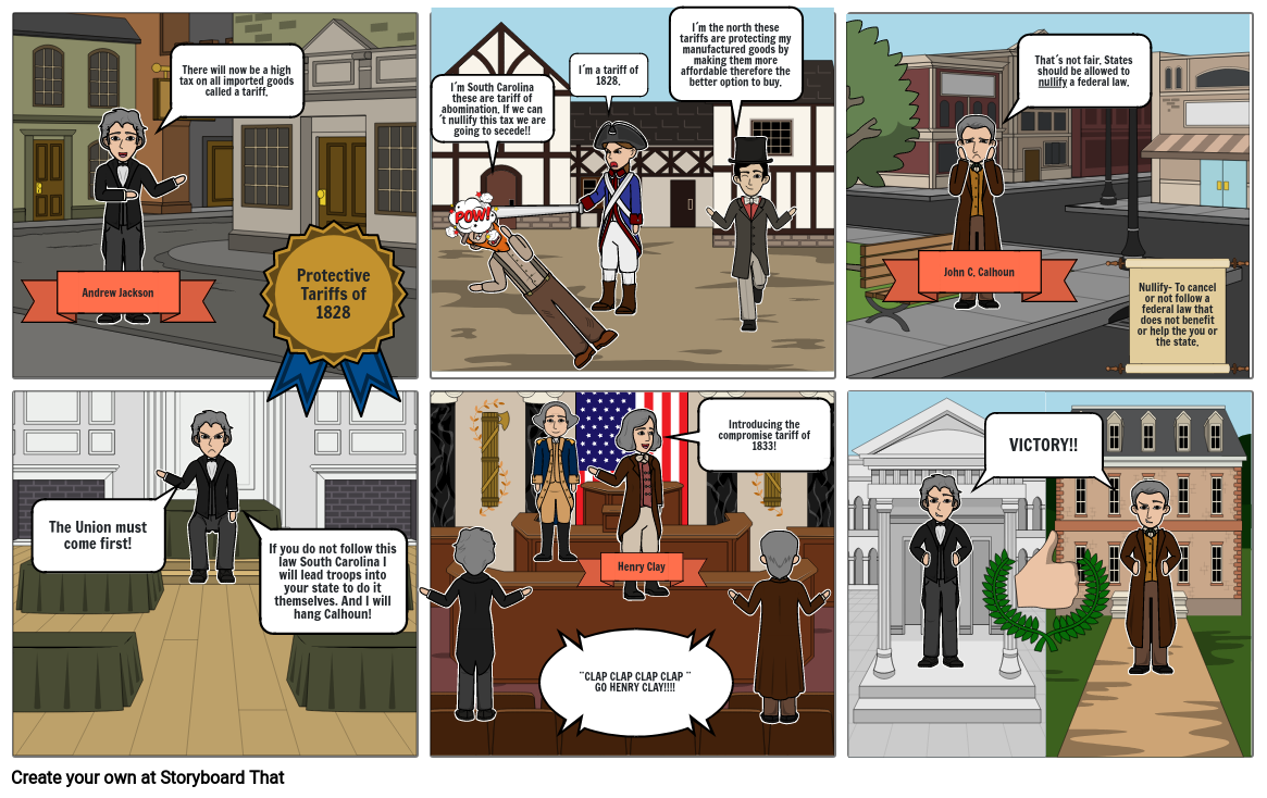 Nullification Crisis Storyboard by 1458e3dc