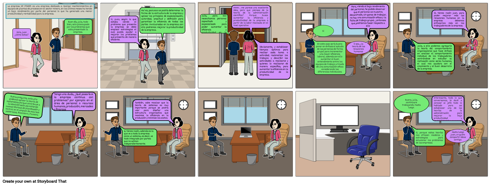 STORYBOARD FUNDAMENTOS DE LA ADMINISTRACION