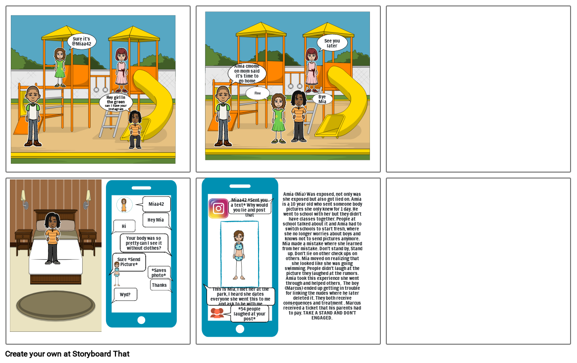 Cyber Bullyingsexting Storyboard By 148d010b 