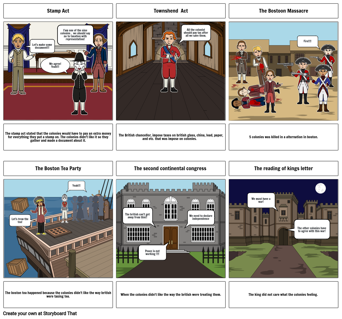 Lyxer Dela Cruz: American Revolution Storyboard