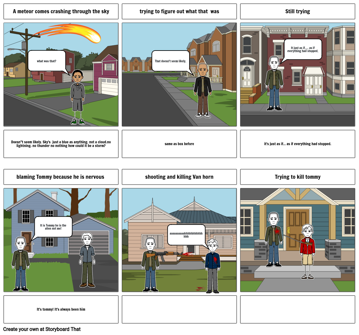 scrary things on maple street Storyboard by 14ad4ccf