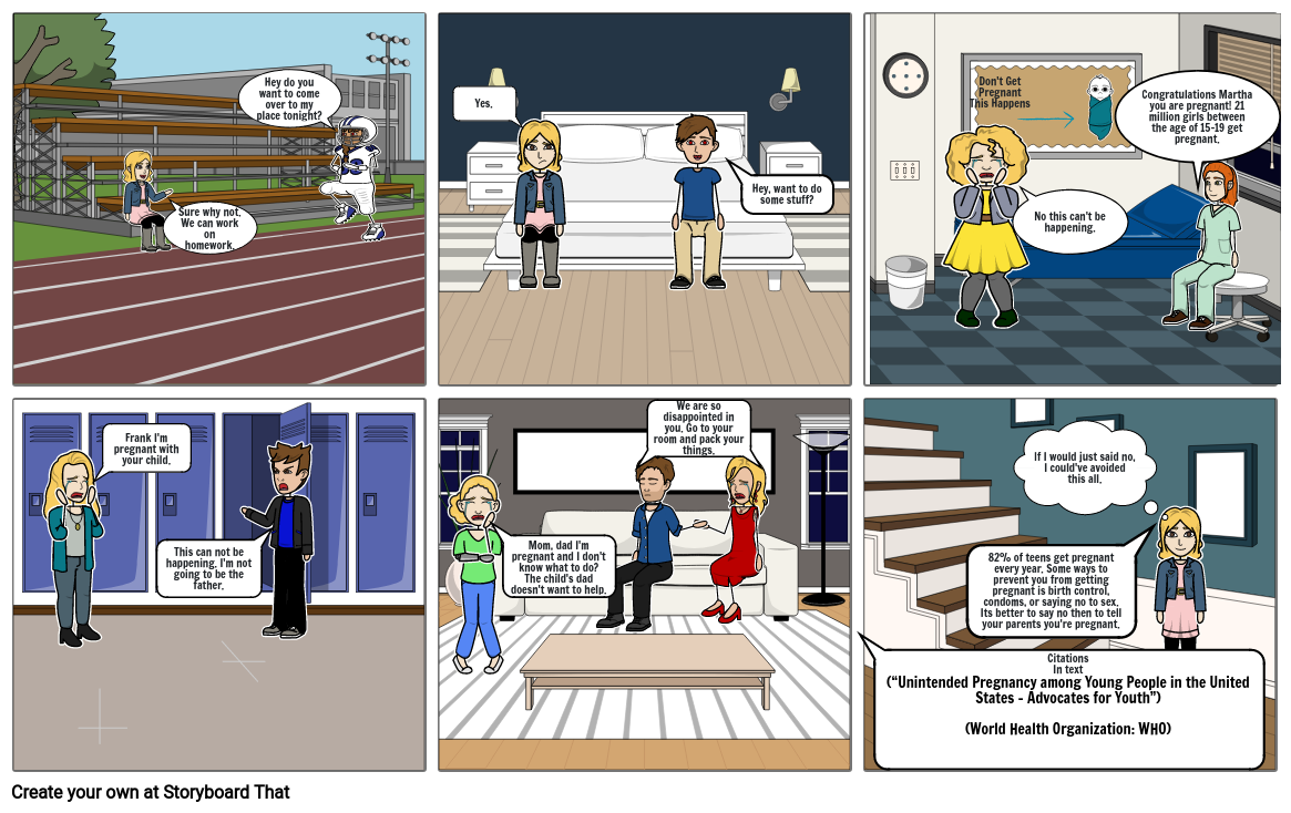 Health Risk Behavior Comic Strip Storyboard per 14b67db0