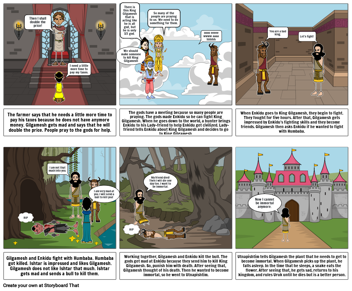 Epic of Gilgamesh Storyboard por 14ce979f