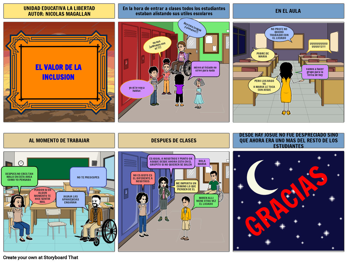 Comic De Los Valores Storyboard By E E F