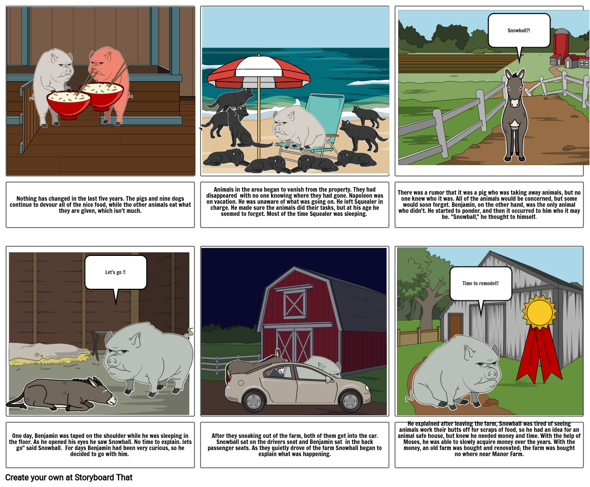 Animal Farm Storyboard by 163dfea9