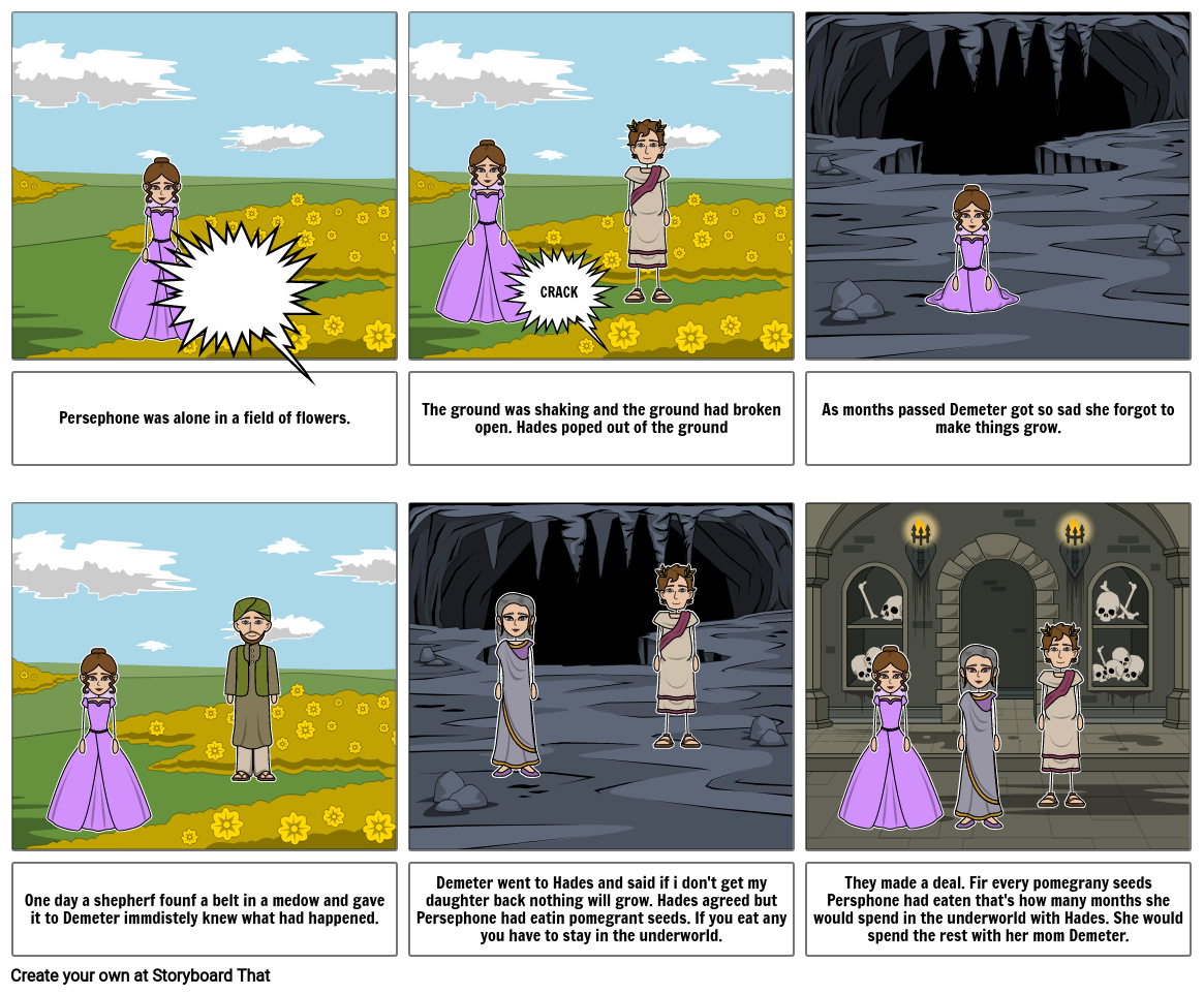 The myth of Demeter and Persephone Storyboard by 16621ad0