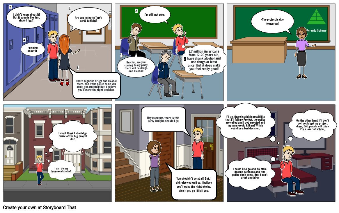 Drug prevention Storyboard por 16ac89a6