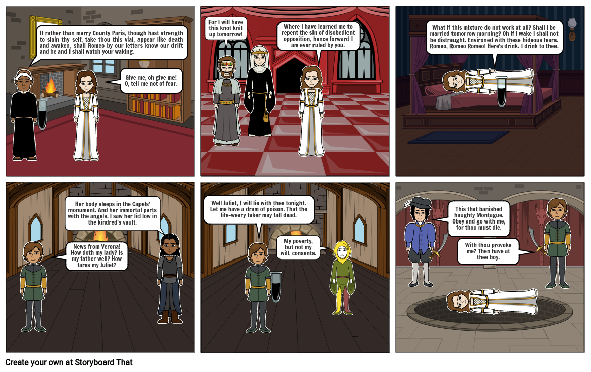 Romeo and Juliet Storyboard by 16dde604