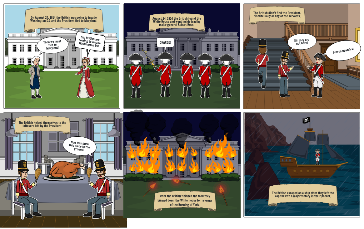 Burning of the White House Storyboard by 16e7dfaf