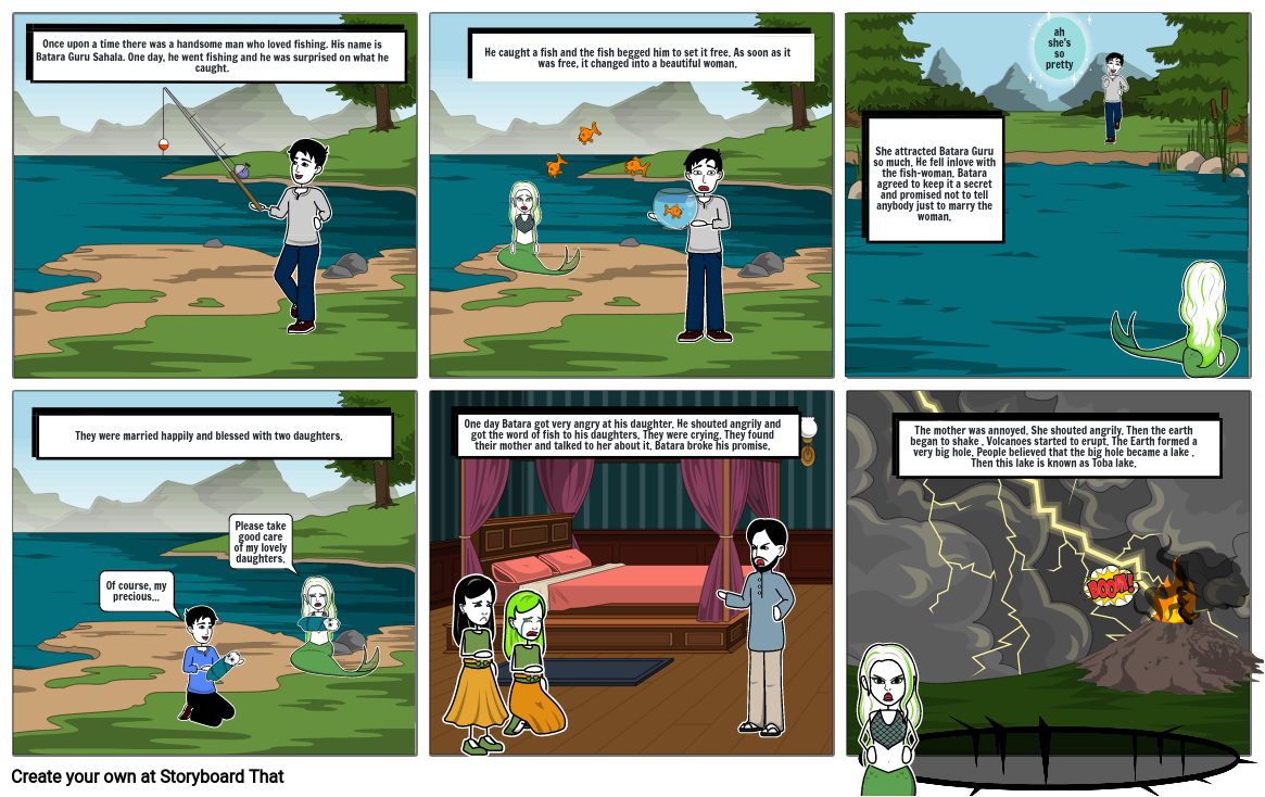 The Legend of Lake Toba Storyboard by 16f6db5c