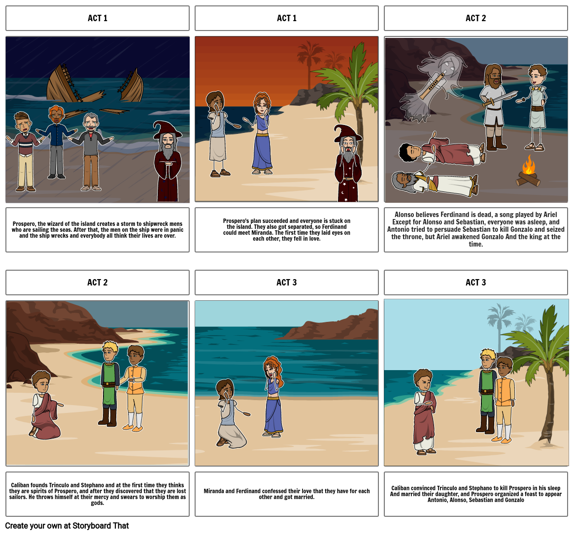 THE TEMPEST Storyboard by 17251623