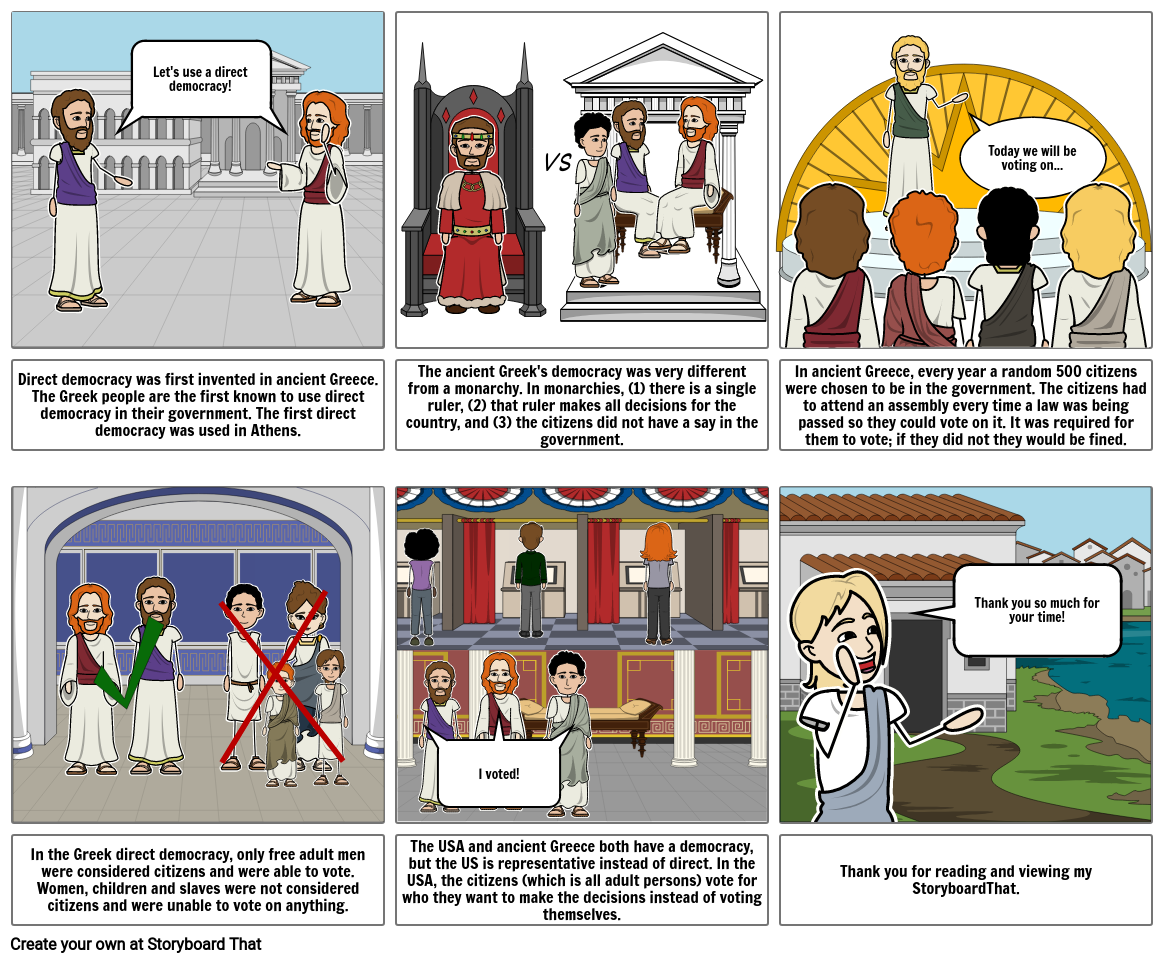 Birth of Democracy Storyboard by 17370211