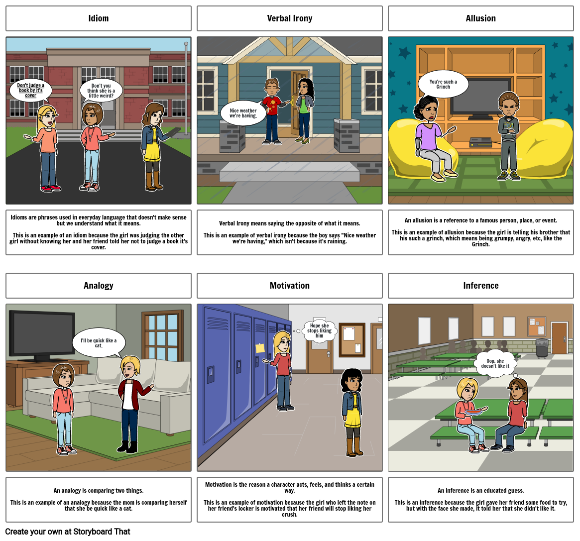 Figurative Language Storyboard By 1771f64d 9475