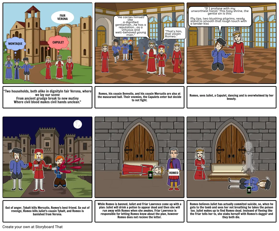 Romeo and Juliet Young Adult Lit. Storyboard by 17888e60