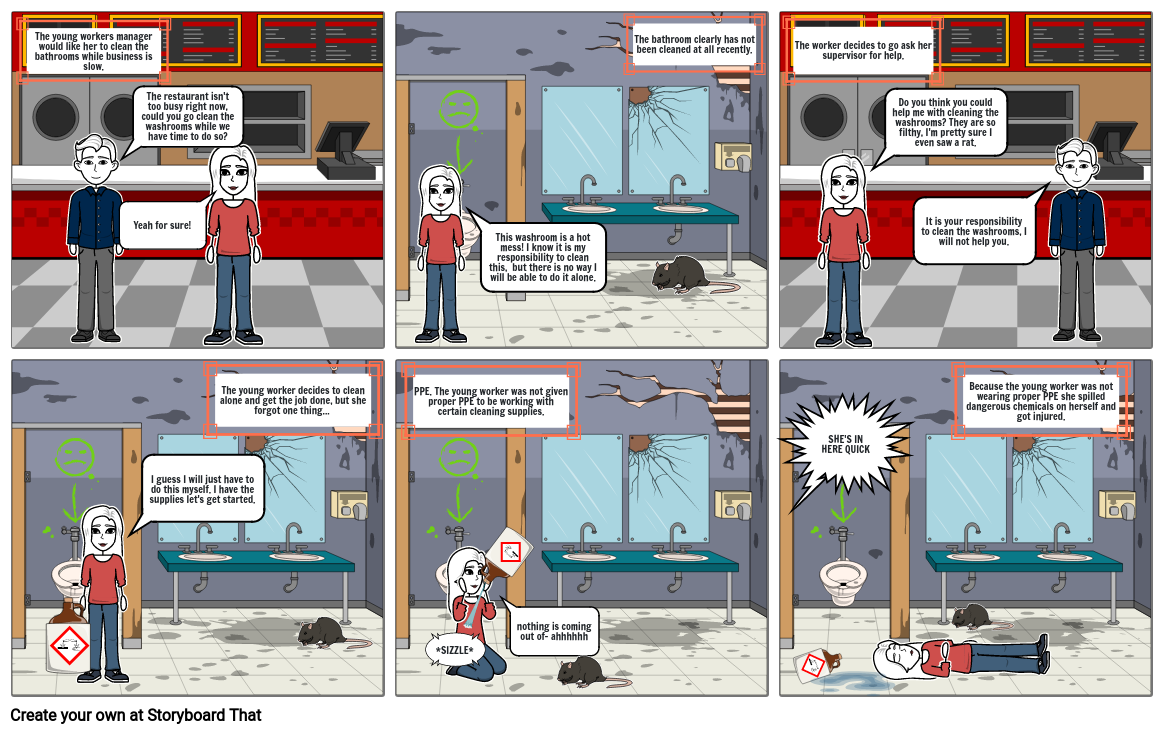 Worksafe hazards Storyboard by 17b9d42f