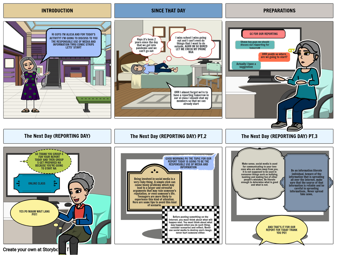 Responsible Use Of Media And Information Storyboard