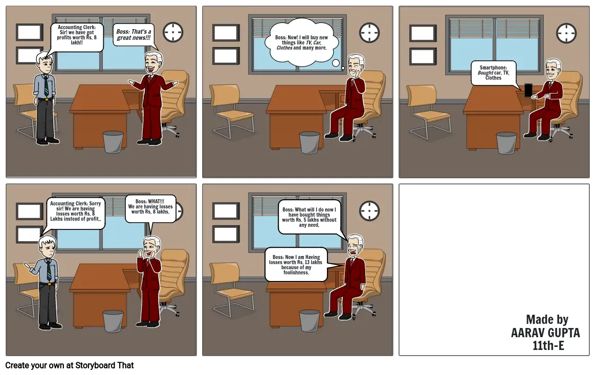 Accountancy Art Integration Comic Strip