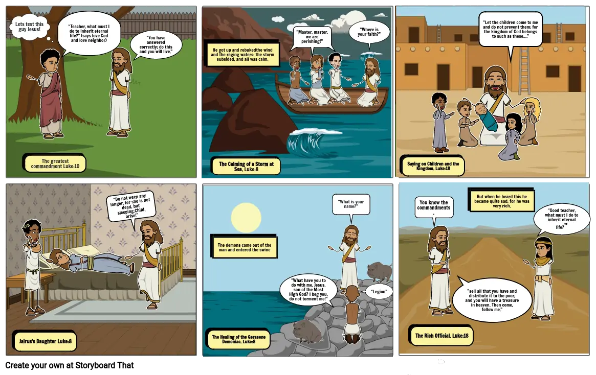 Unit 5 group discussion Jesus storyboard