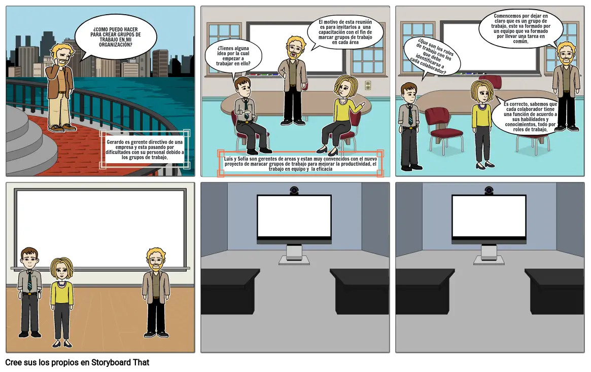 STORYBOARD GRUPOS DE TRABAJO