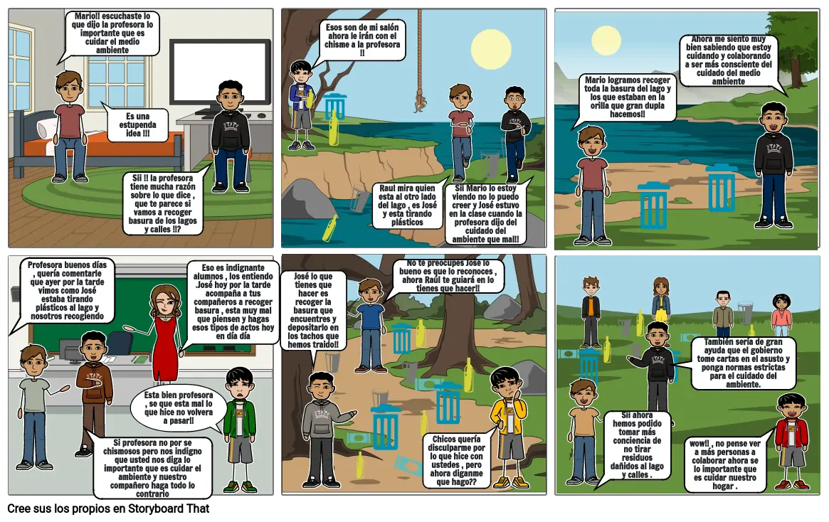 EL CUIDADO DEL MEDIO AMBIENTE Storyboard By 193fa8b6