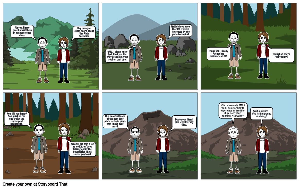 Plate Tectonic Cartoon Storyboard by 1a067713