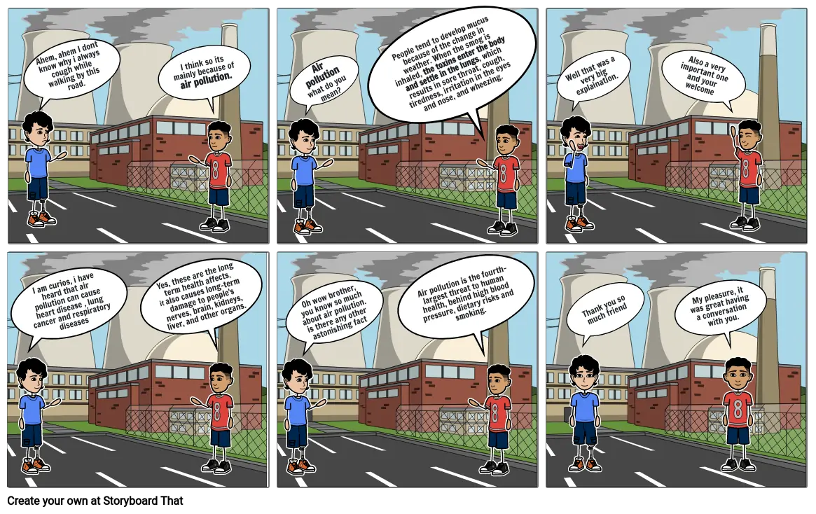 Vibhor, Comic Strip on Air pollution