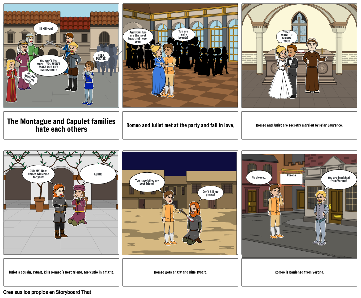 Romeo And Juliet Storyboard By 1a981df4