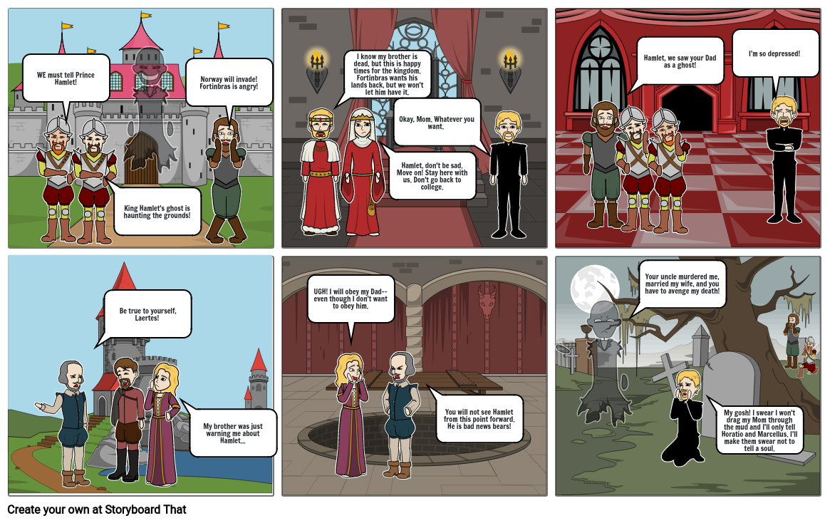 hamlet comic strip assignment