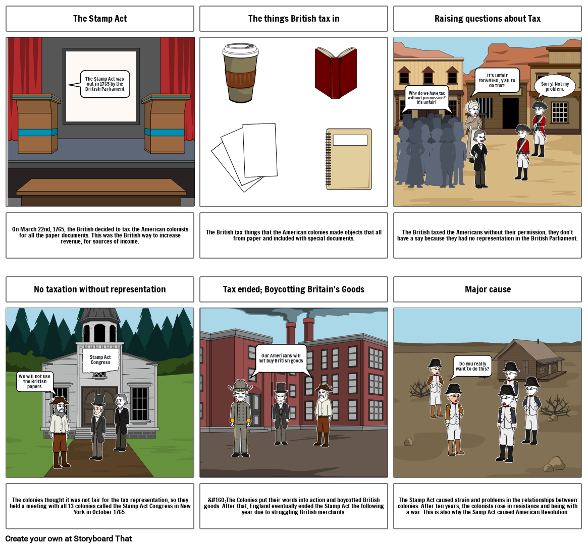 The Stamp Act Storyboard por 1ae1baaf