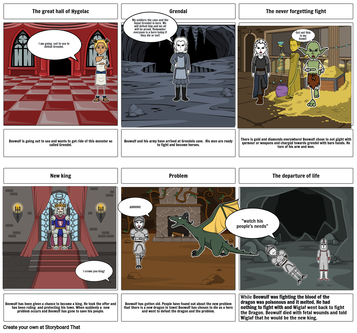 Beowulf story board