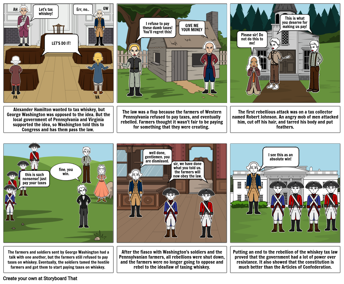 US History Whiskey Rebellion Storyboard by 1af84bb7