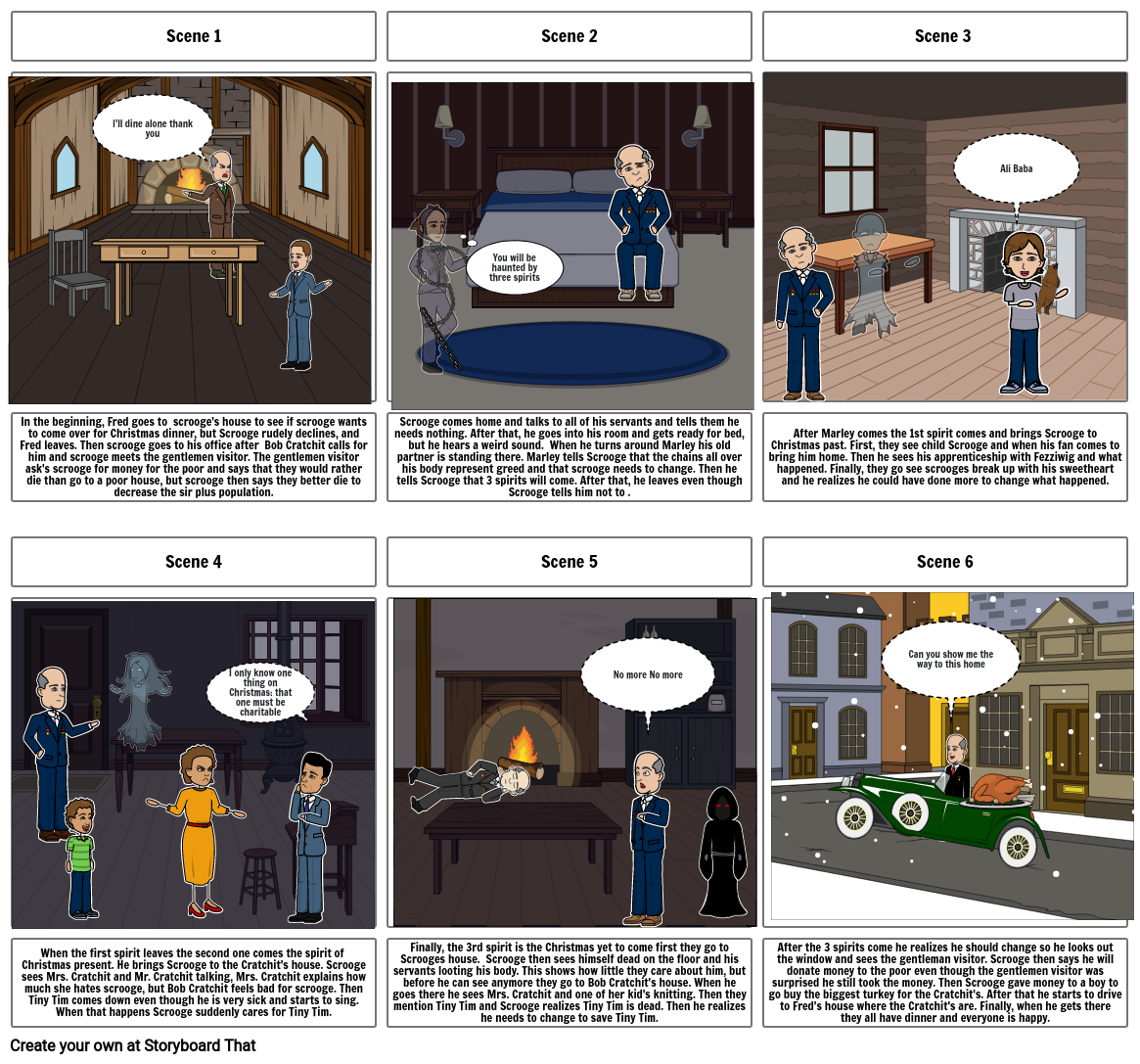 Christmas Carol Storyboard Storyboard by 1b124277