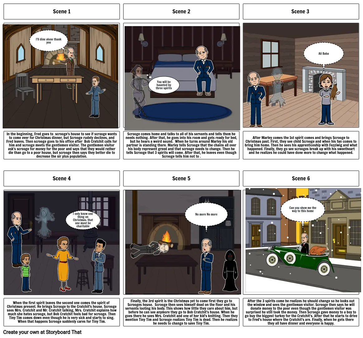 Christmas Carol Storyboard