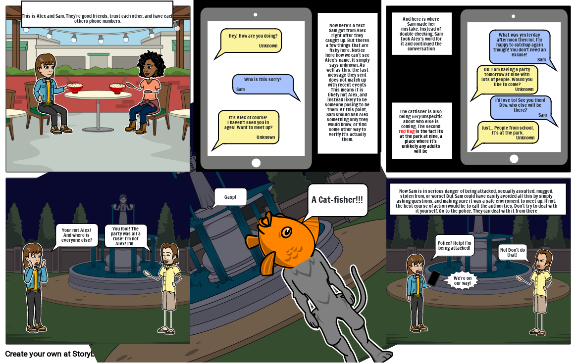Creepy Catfisher Storyboard By 1b19ca1e creepy-cat-quill-quest