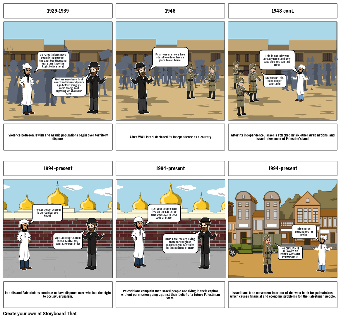 Israel/Palestine Conflict Storyboard By 1b5cee29