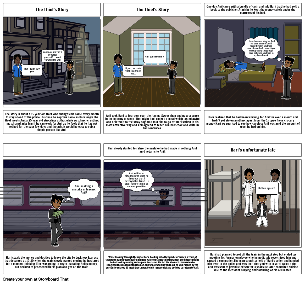 thiefs story Storyboard by 1b6574b0