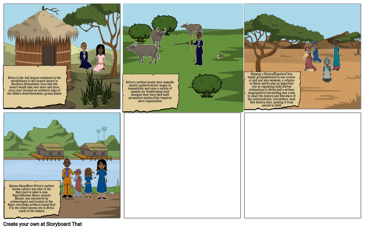 Diverse societies in Africa Storyboard by 1bfefdd4