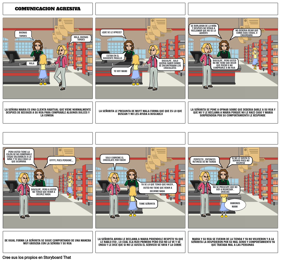 Comunicación Agresiva Storyboard By 1c169be5