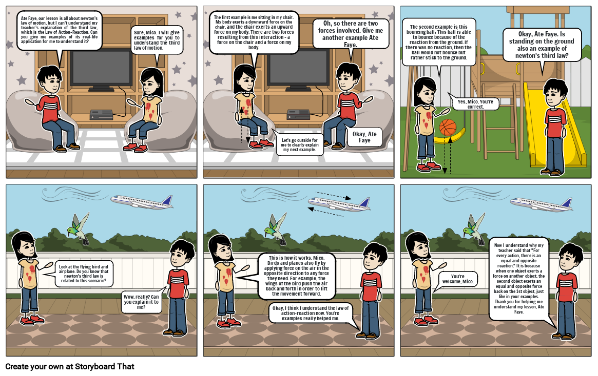 Newton s Third Law Storyboard By 1c33b46c