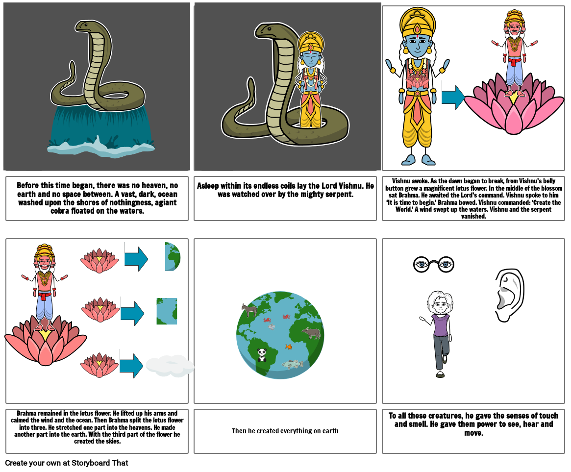 hinduism creation Storyboard par 1c5712e7