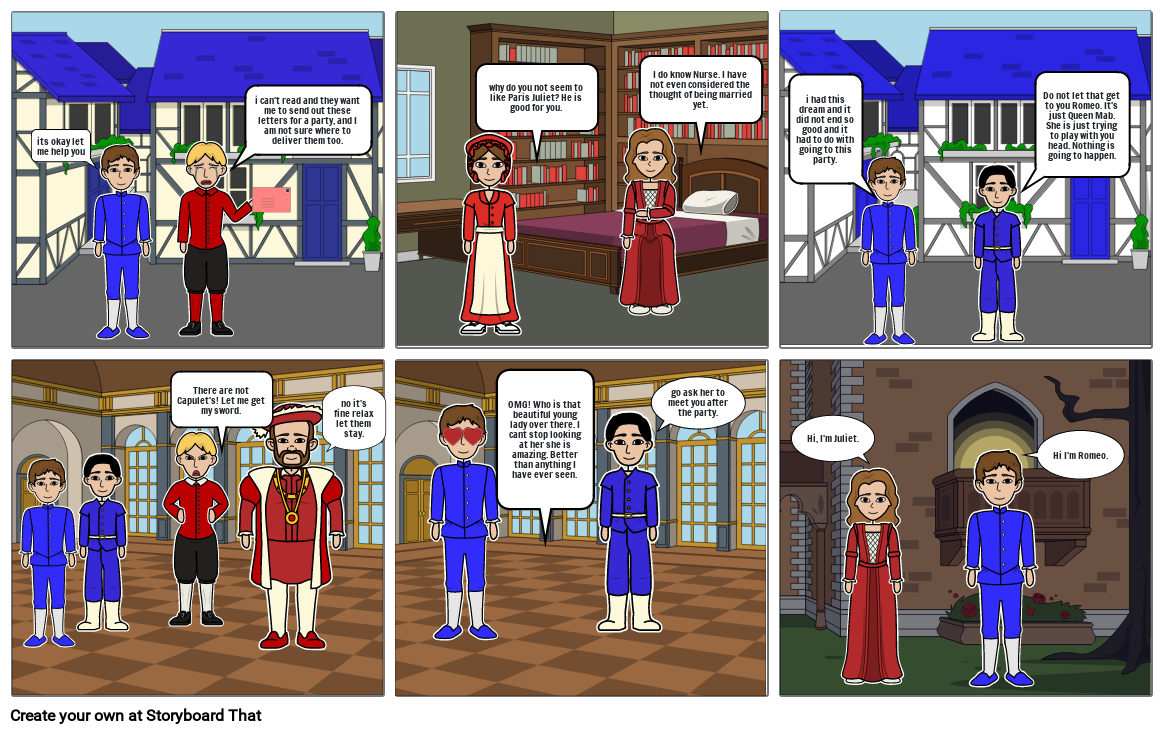 romeo and juliet project Storyboard by 1c5ab2fa