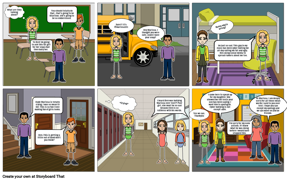 Cyberbullying-Hannah Kimmel Storyboard by 1c5d4936