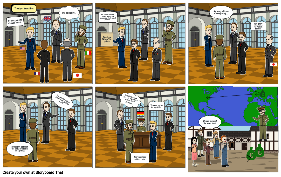 Treaty of Versailles Storyboard by 1c8611ec