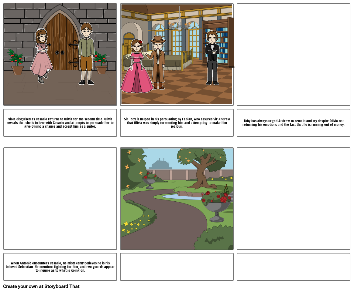 Twelth Night Act 3 Storyboard by 1c966660