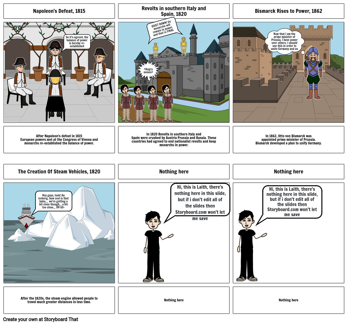 History Project Storyboard By 1c9a60cb