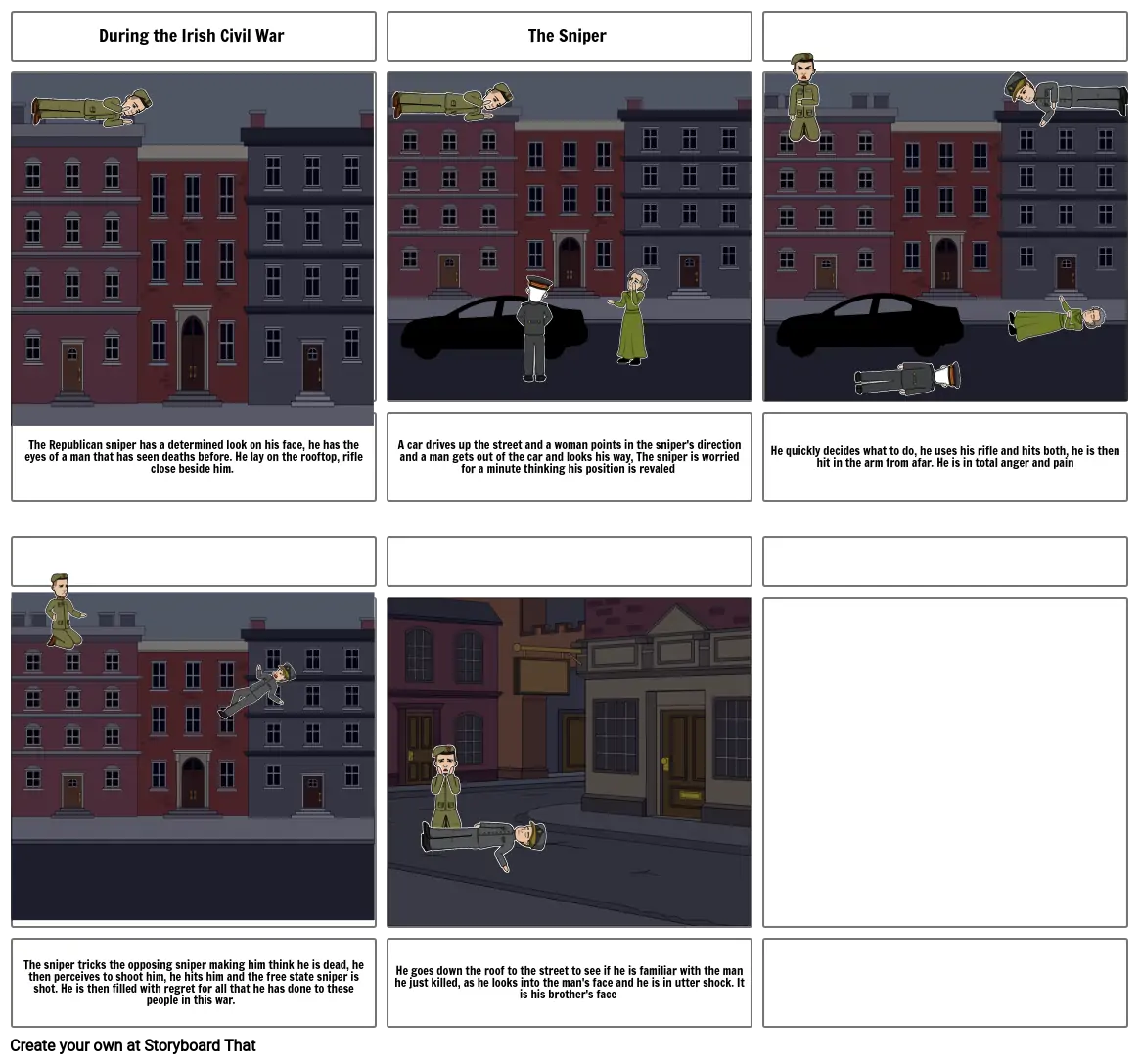 The Sniper Storyboard