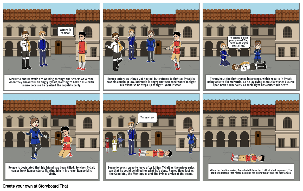 Romeo And Juliet Story Board Storyboard By 1cdcb917 0452