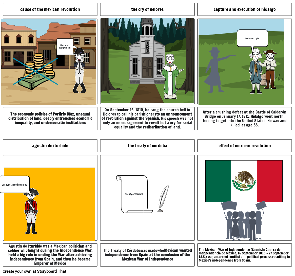 mexican revolution Storyboard por 1ce8caea