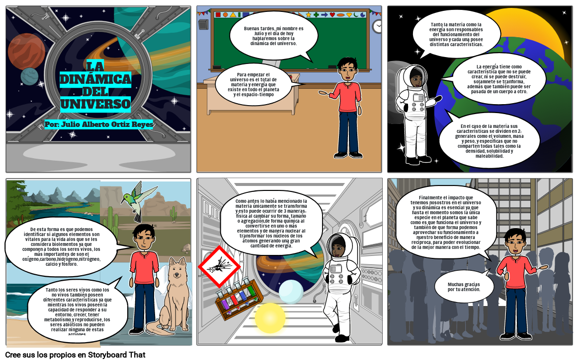 La dinámica del universo Storyboard by 1d0bb3f6