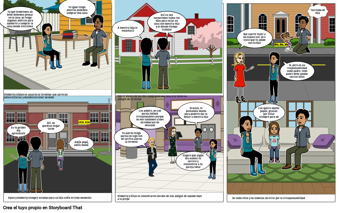 Historieta De Maternidad Y Paternidad Responsable www.storyboardthat.com
